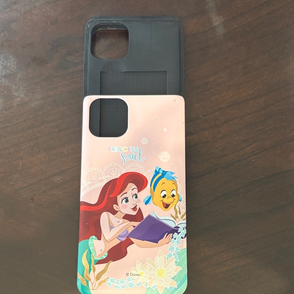 Disney Ariel & Flounder Pink and Teal Phone Case - Picture 2 of 5